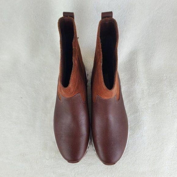 Cole Haan ZERØGRAND XC Waterproof Harvest Brown Suede Leather Pull-On Boot 9B - Picture 7 of 13